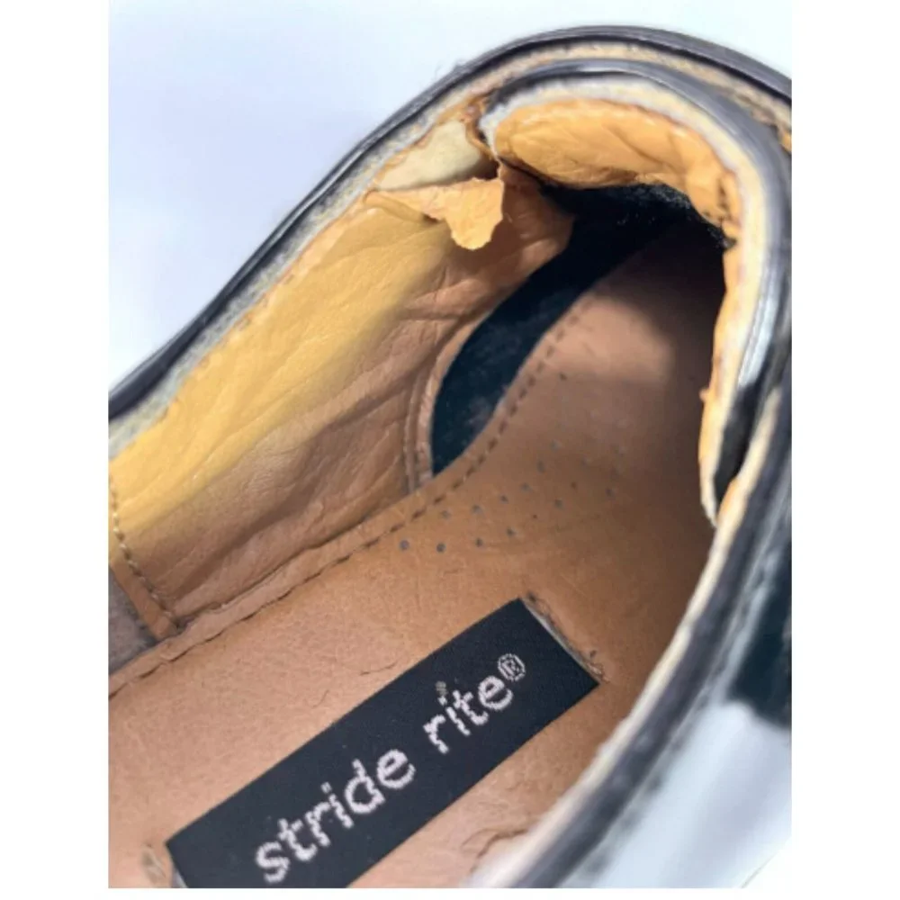 Stride Rite Monk‎ Strap Dress Shoes Boys 9 Black Leather School Uniform